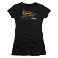 thumbnail image 1 of Back To The Future Japanese Delorean S/S Junior Women's T-Shirt Sheer Black, 1 of 1