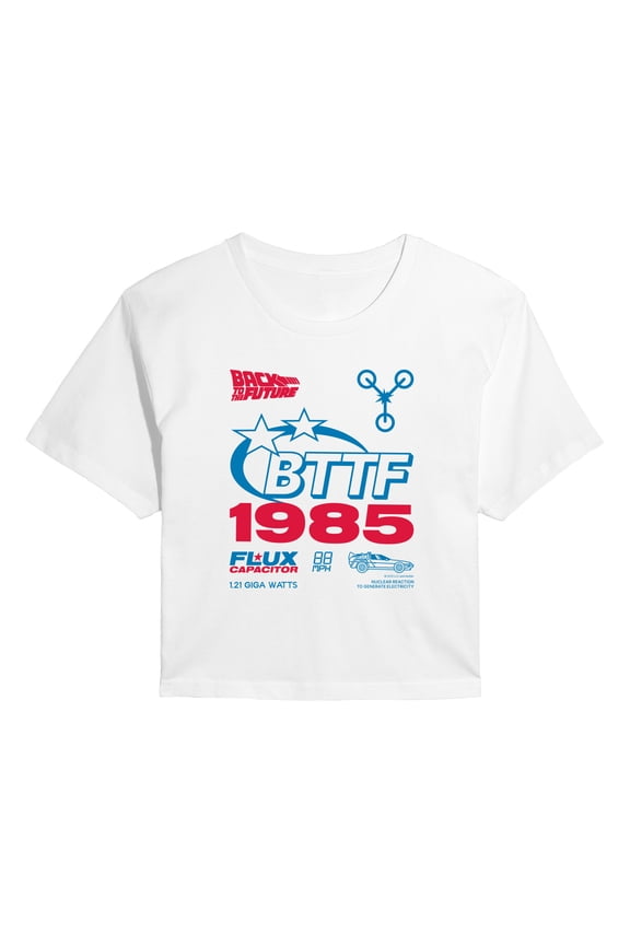 - Jersey Americana - Juniors Cropped Short Sleeve Graphic T-Shirt