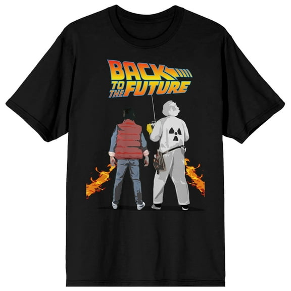 Back To The Future Key Art Women's Black T-Shirt-Medium