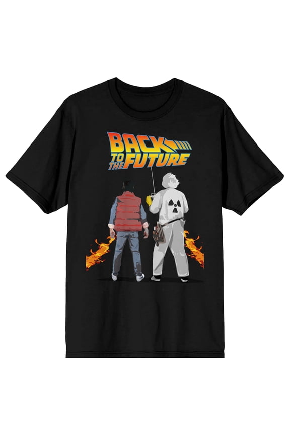 Back To The Future Key Art Women's Black T-Shirt-XXL