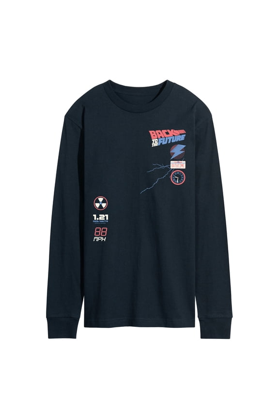 - License Plate And Icon - Men's Long Sleeve Graphic T-Shirt