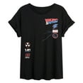 thumbnail image 1 of Back To The Future - License Plate And Icon - Women's Oversized Graphic T-Shirt, 1 of 4