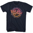 Back To The Future Logo And Quote Navy Adult TShirt