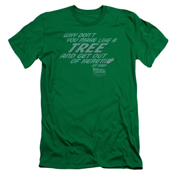 Back To The Future Make Like A Tree S/S Adult 30/1 T-Shirt Kelly Green Kelly Green