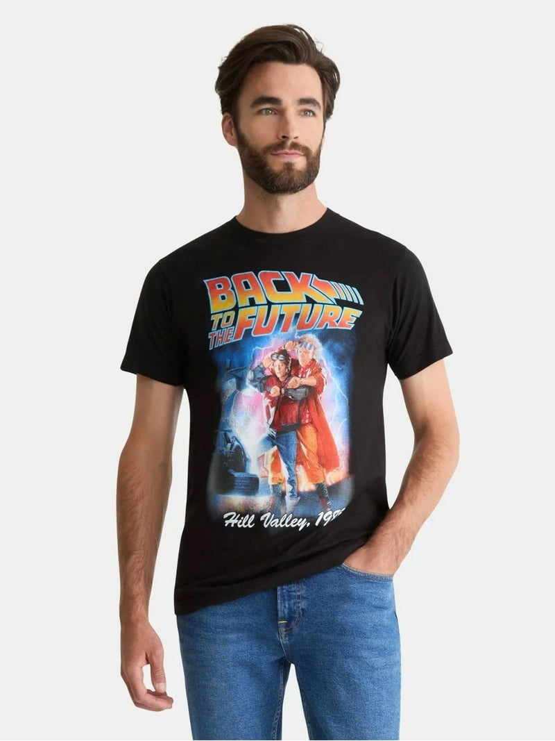 Back To The Future Men's & Big Men's Graphic Tee Shirt, Sizes S