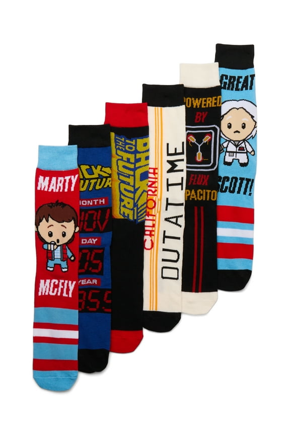 Men's Crew Socks, 6-Pack, Shoe Sizes 8-12