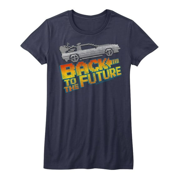 Back To The Future Movies 8Bit To The Future Juniors Short Sleeve T Shirt