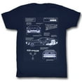 thumbnail image 1 of Back To The Future Movies Blueprint Adult Short Sleeve T Shirt, 1 of 2