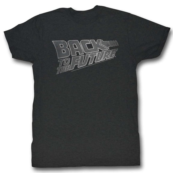 Back To The Future Movies Logo White Adult Short Sleeve T Shirt