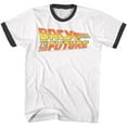 thumbnail image 1 of Back To The Future Movies Worn Logo Adult Short Sleeve Ringer T Shirt, 1 of 2