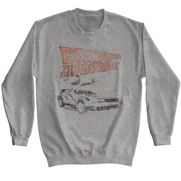 Back To The Future My Other Ride Graphite  Heather Adult Sweatshirt
