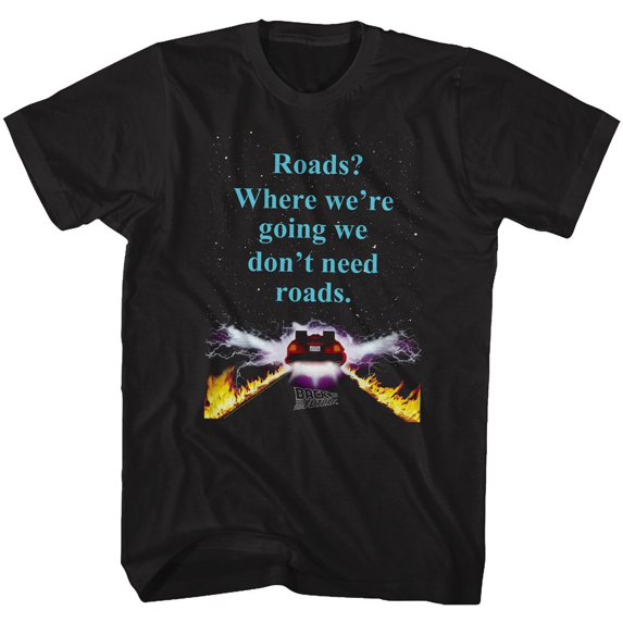 Back To The Future Noroads Black Adult T-Shirt 4Xlt