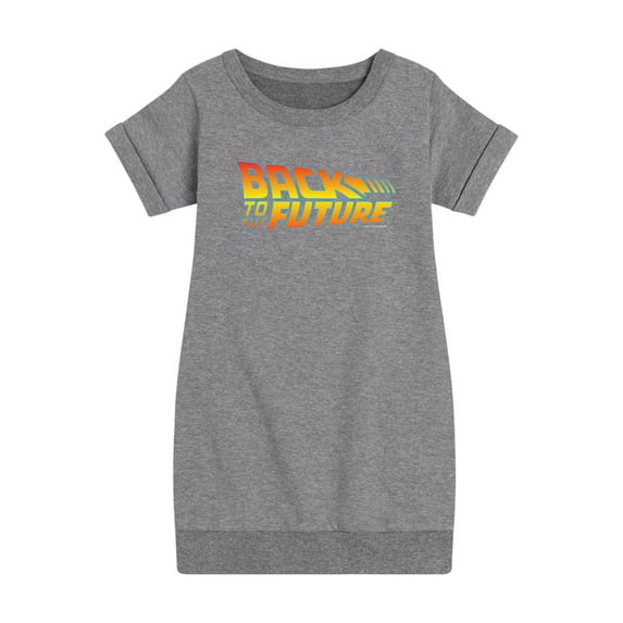 Back To The Future - Original Movie Logo - Toddler & Youth Girls Fleece Dress