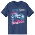 thumbnail image 1 of Back To The Future Out Of Time Women's Navy Heather T-Shirt-Small, 1 of 7
