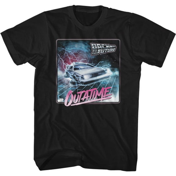 Back To The Future Outatime Black Adult T-Shirt 4Xl