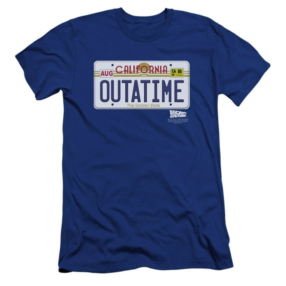 Back To The Future - Outatime Plate - Premium Slim Fit Short Sleeve Shirt - Small