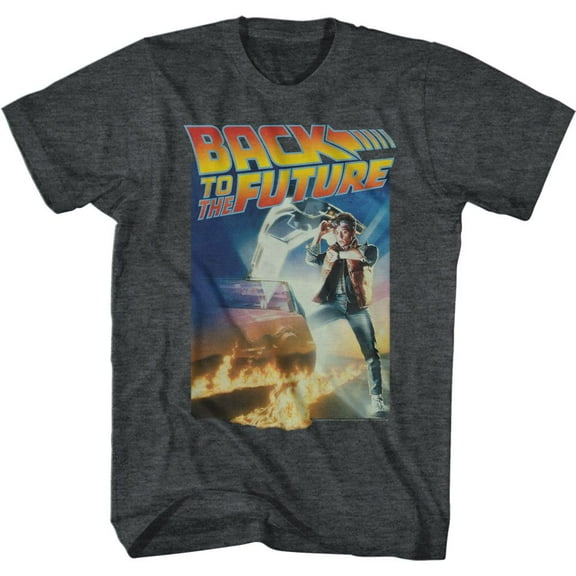 Back To The Future Poster With A Gig Logo Black Heather Adult T-Shirt M