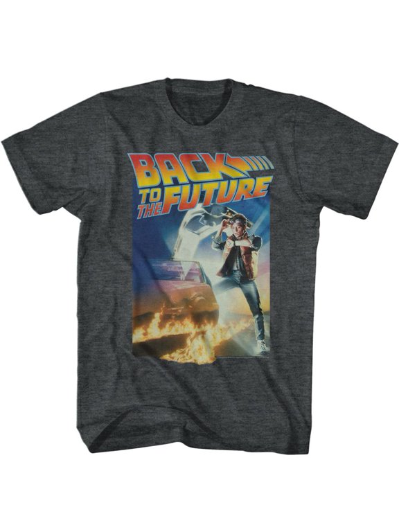 Back To The Future Poster With A Gig Logo Black Heather Adult T-Shirt S