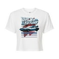 thumbnail image 1 of Back To The Future - Retro DeLorean - Juniors Cropped Cotton Blend T-Shirt, 1 of 4