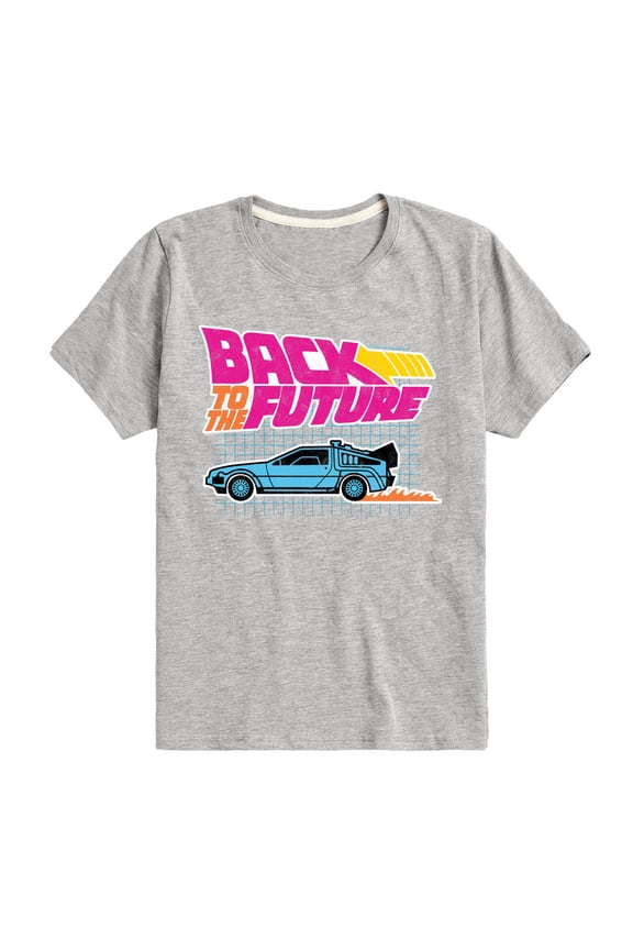 - Retro Logo & DeLorean - Toddler & Youth Short Sleeve Graphic T-Shirt