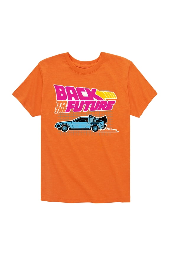 - Retro Logo & DeLorean - Toddler & Youth Short Sleeve Graphic T-Shirt