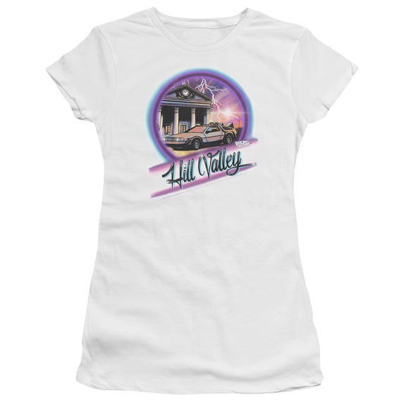 Back To The Future Ride S/S Junior Women's T-Shirt Sheer White