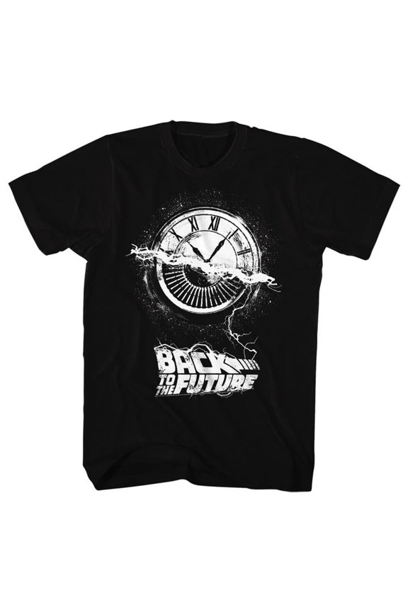 Back To The Future Wheel Of Time Black Adult T-Shirt 2Xlt