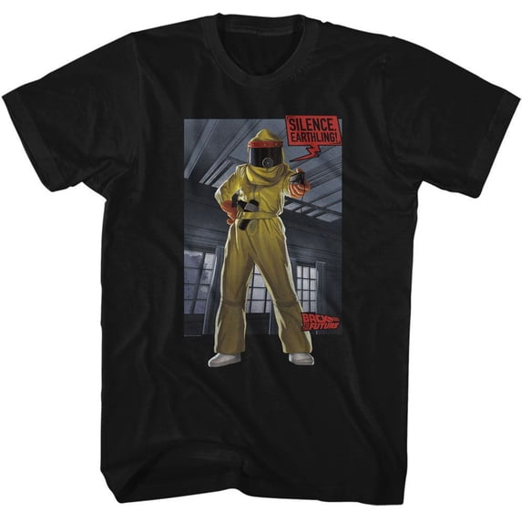 Back To The Future Silence Earthling Black Adult T-Shirt Xlt
