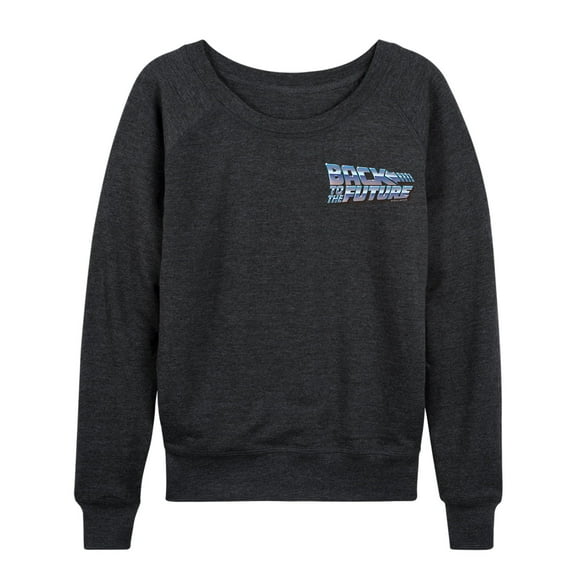Back To The Future - Silver Shinning Logo - Women's Lightweight French Terry Long Sleeve Shirt