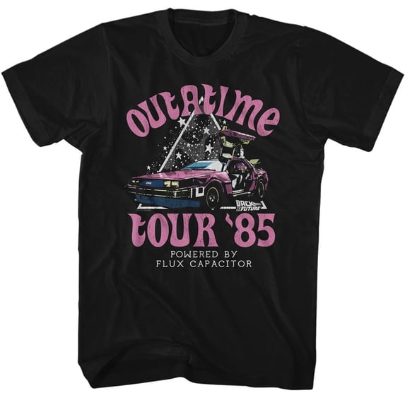 Back To The Future Star Triangle Black Adult T-Shirt 3Xlt
