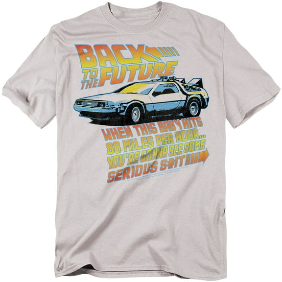 Back To The Future T-Shirt 88 Mph Unisex Graphic Tee For Men & Women Silver