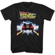Back To The Future Tail Lights Black Adult T-Shirt Xlt