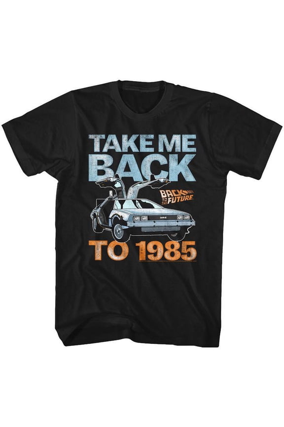 Back To The Future Take Me Back To 1985 Black Adult T-Shirt