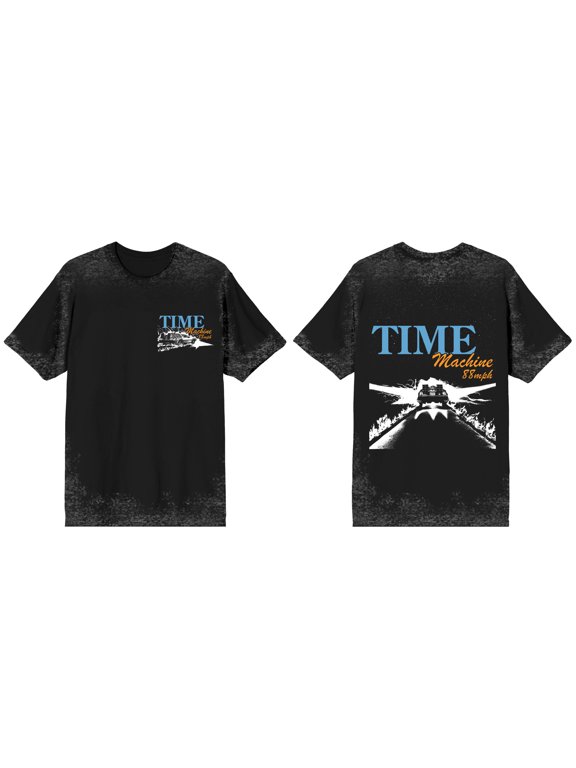 Back To The Future Time Machine Graphic Tee for Men-Small