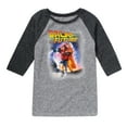thumbnail image 1 of Back To The Future - Time is Ticking Cover Art - Toddler & Youth Raglan Graphic T-Shirt, 1 of 4