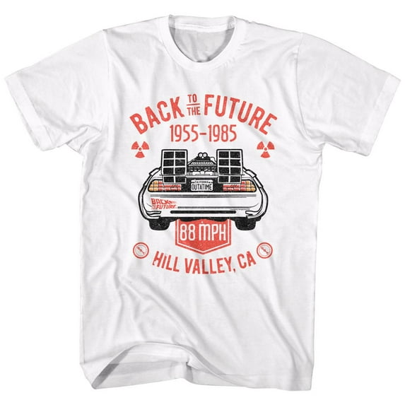 Back To The Future Vintage Dmc Back White Adult T-Shirt 4Xl