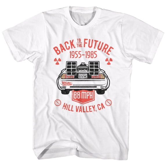 Back To The Future Vintage Dmc Back White Adult T-Shirt 6Xl