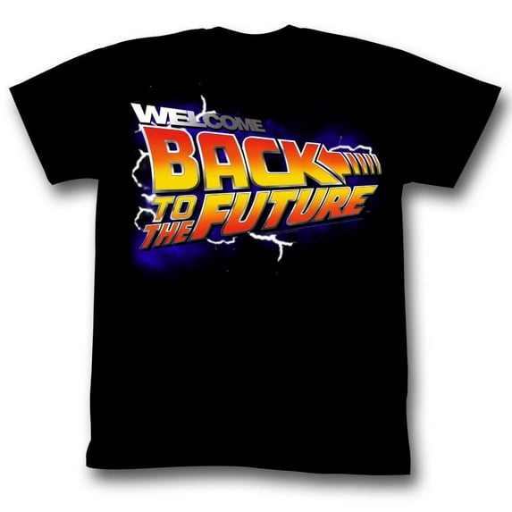Back To The Future WBS-Front Print-Black Adult Short Sleeves T-Shirt M