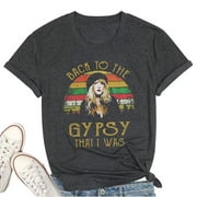 NDESTM Back To The Gypsy That I Was Shirt for Women Stevie T Shirt Rock Band Tees Gypsy Graphic Tee Concert Tshirts Tops