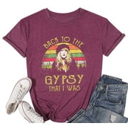 NDESTM Back To The Gypsy That I Was Shirt for Women Stevie T Shirt Rock Band Tees Gypsy Graphic Tee Concert Tshirts Tops