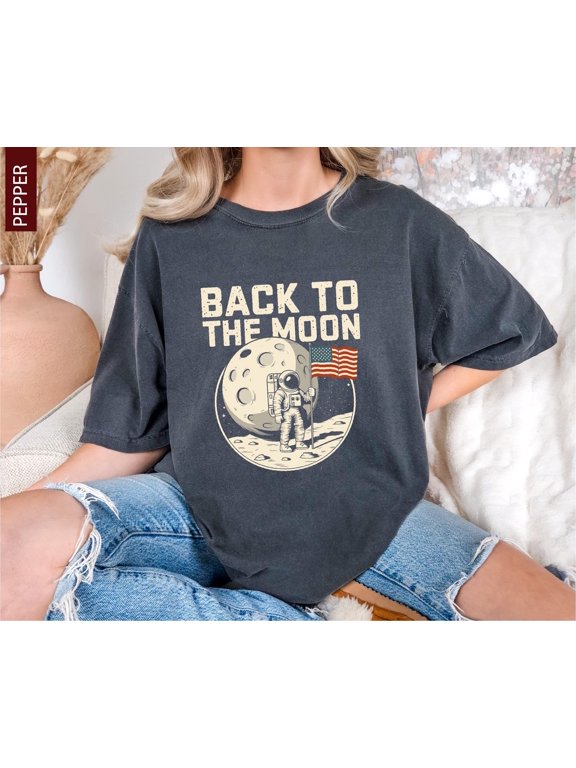 Back To The Moon Shirt, Retro Rocket Launch Tee, Space Mission Graphic, Moon Lover Gift, Future Moon Mission Rocket T-Shirt
