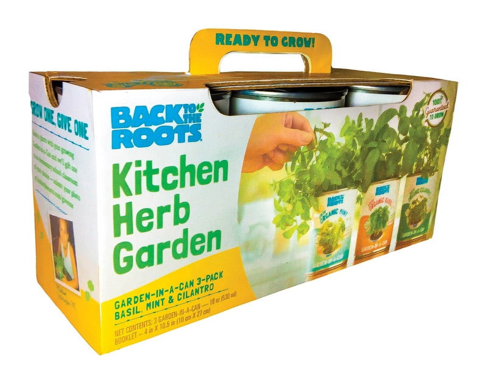 Back to the Roots Herb Garden Kit, Includes Basil, Mint, Cilantro