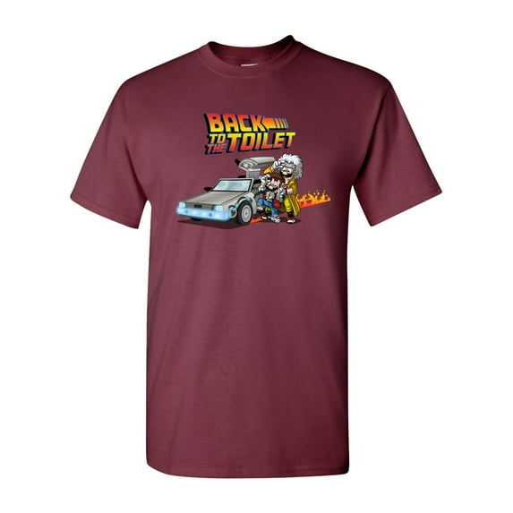 Back To The Toilet Parody DT Adult T-Shirt Tee