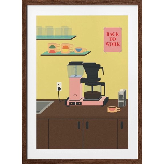 Back To Work Framed Art Modern Wall Decor