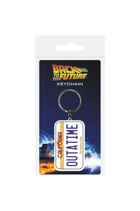 Back To the Future (License Plate) Rubber Keychain