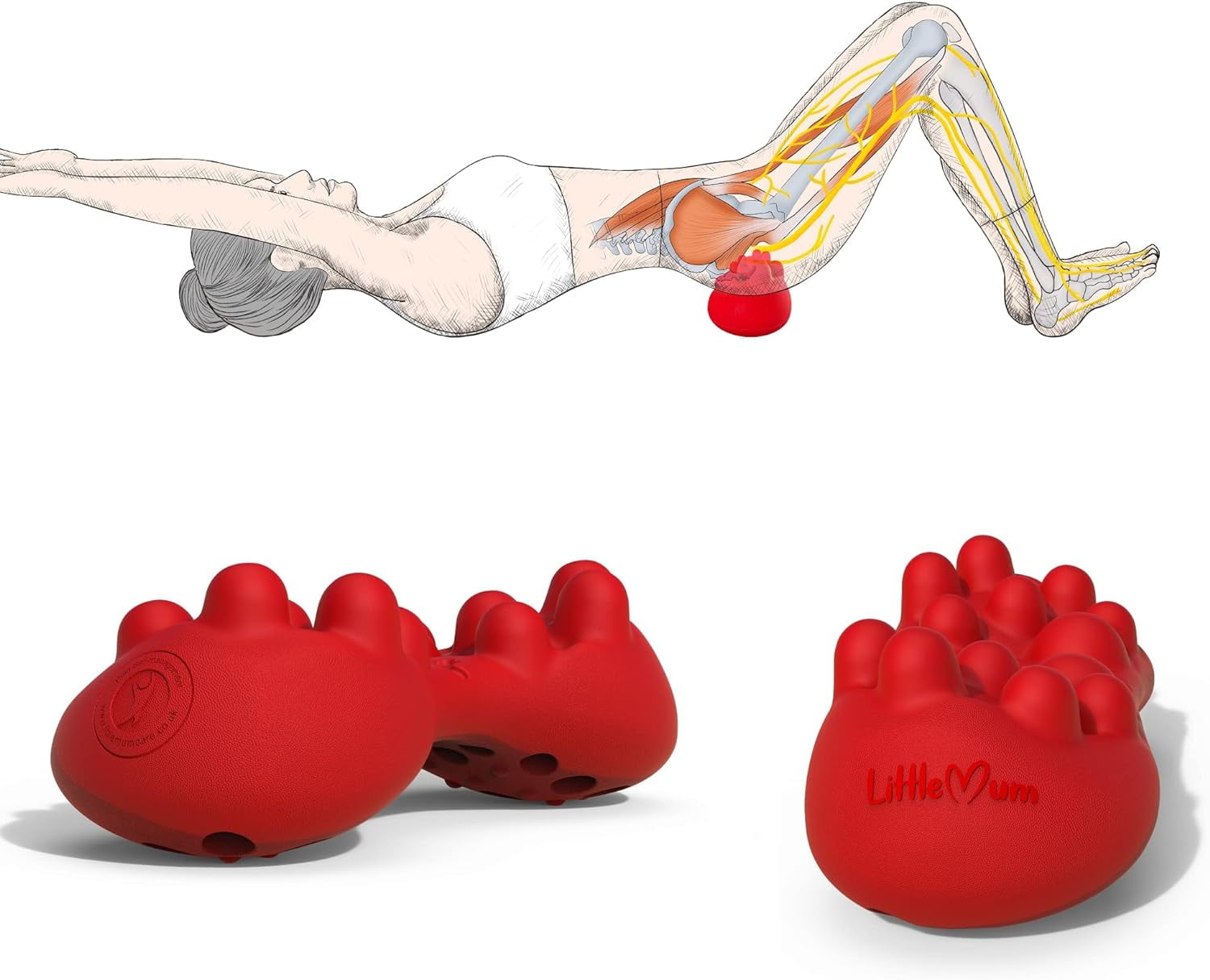 Back Trigger Point Massager, Myofascial Release Piriformis Syndrome ...