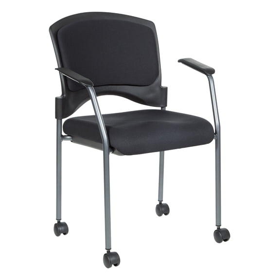 Back Visitor's Chair in Black Coal Free Flex Fabric