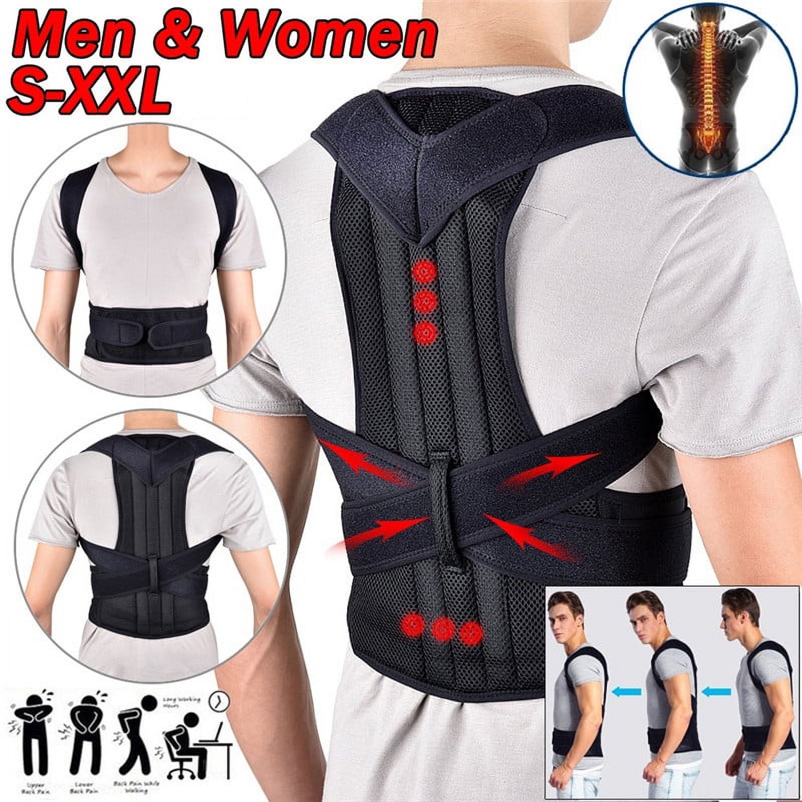 Back Waist Posture Corrector Adjustable Adult Correction Belt Waist Trainer Shoulder Lumbar Brace Spine Support Belt Vest Walmart