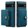 thumbnail image 1 of Back Wallet Case for Google Pixel 7 Pro with Detachable Card Slots Holder Magnetic Closure Cover, Premium PU Leather Slim Kickstand Soft Silicone Shockproof Lens Protective Case,Blue, 1 of 7