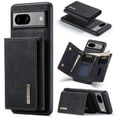 thumbnail image 1 of Back Wallet Case for Google Pixel 7A, Detachable Card Slots Holder Kickstand Magnetic Closure Cover with Premium PU Leather Soft Silicone Shockproof Drop Resistant Protective Case,Black, 1 of 11